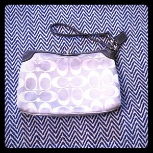 Grey COACH wristlet